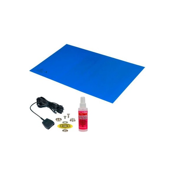 Desco Industries Inc Desco Statfree Z2 42553 Dissipative 3-Layer Vinyl Mat Kit 36"D x 72"W - Blue 42553 - main